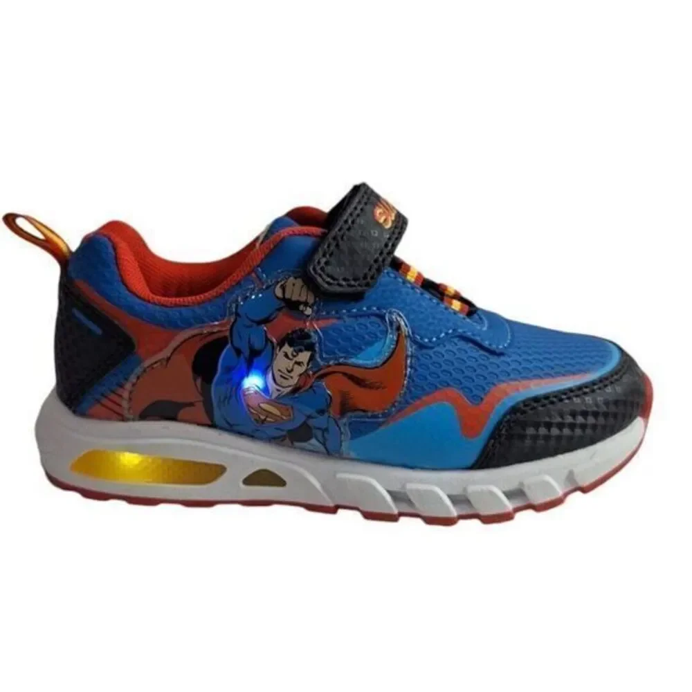 Superman Boys Slip-On‎ Sneakers Size 6 (14 cm) Color Blue Red New
